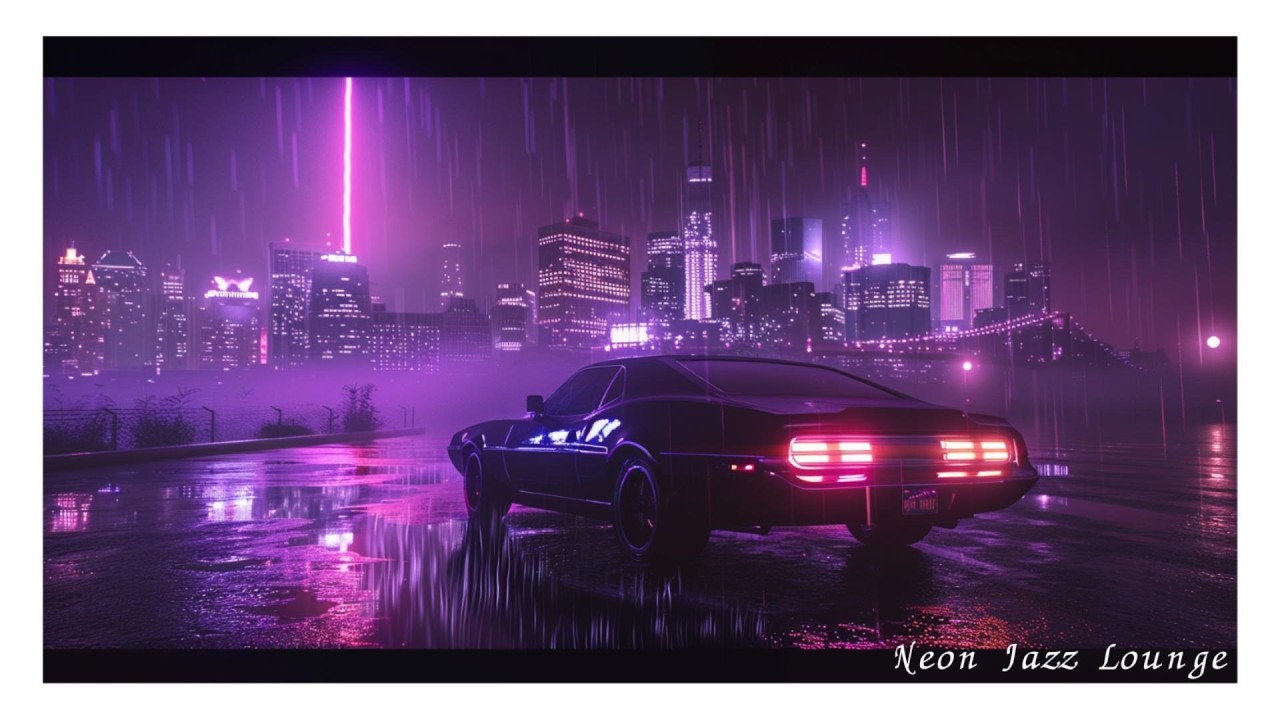 Neon Skyline Jazz House Mix | After Rain Glow | for Deep Work