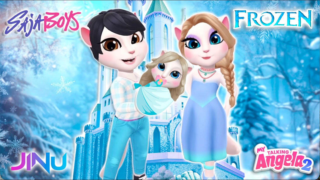 My talking Angela 2 | Frozen | Elsa with Jinu with his daughter new update😘💋cosplay