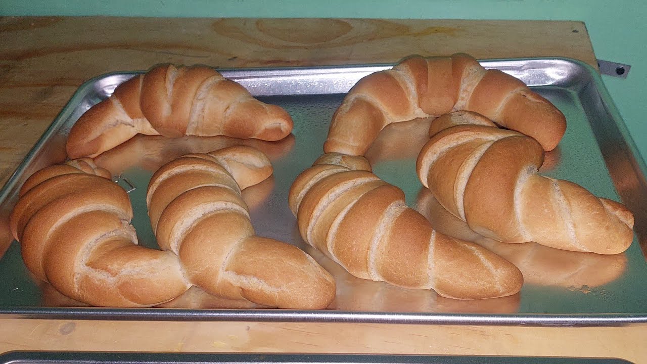 Receta de cuernitos de panadería muy facil en casa 