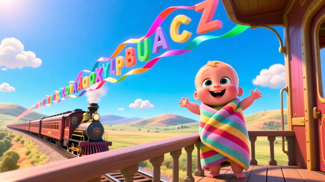 Cozy Train ABC Steps 🚂 | Fun Alphabet Song for Kids | Gentle Learning Rhyme