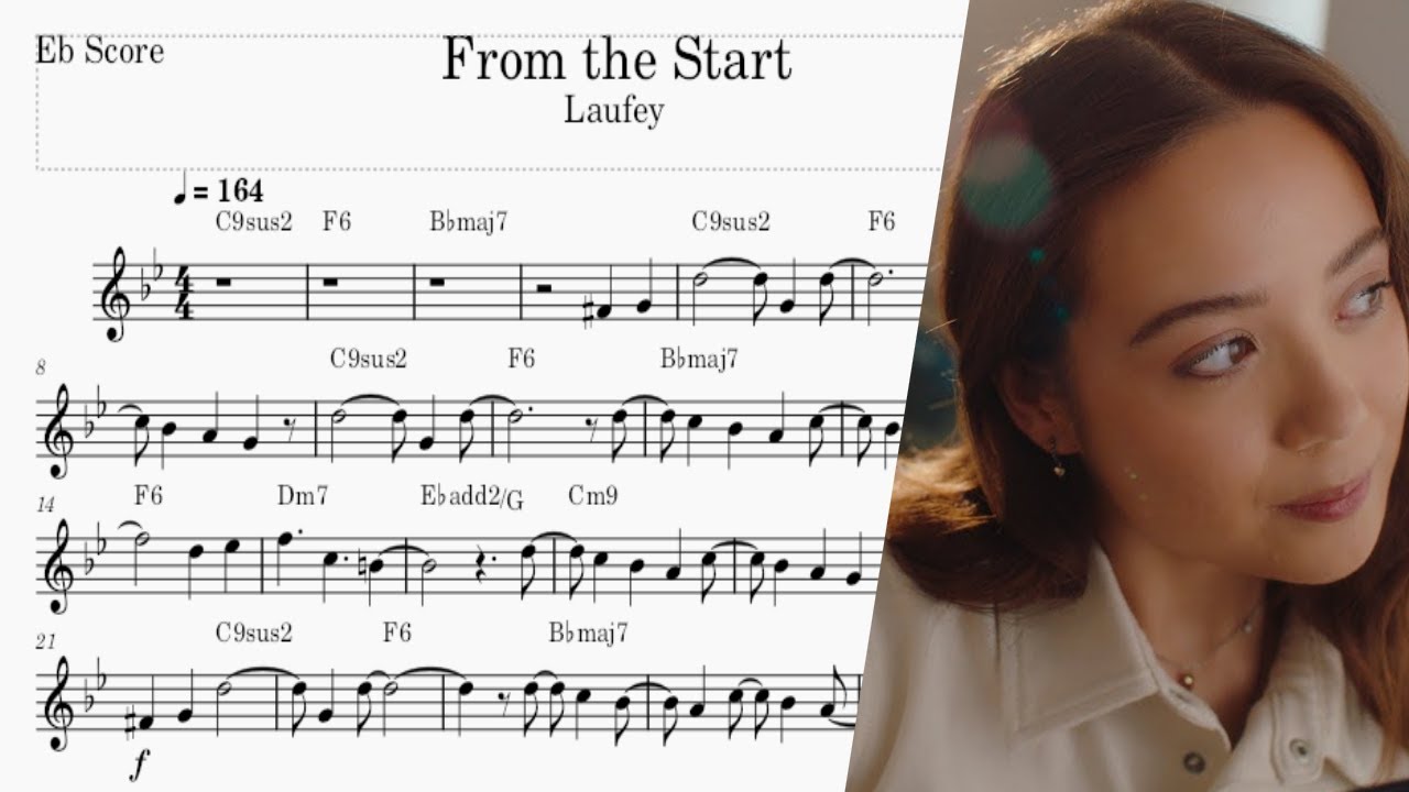 From The Start (Laufey) Eb Alto Sax Sheet Music Score