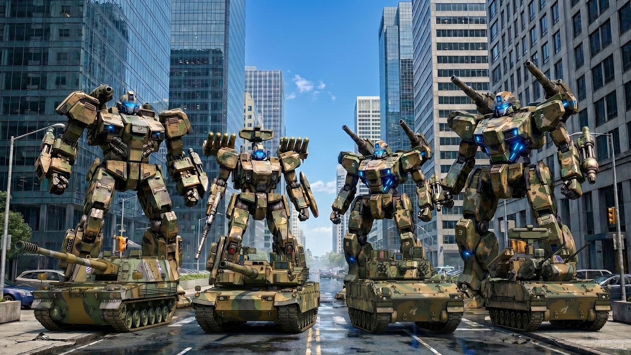 Korea Military Vehicles Transformed Into Giant Robots? | K-2, K-9, K-21, K-30 Full Sequence