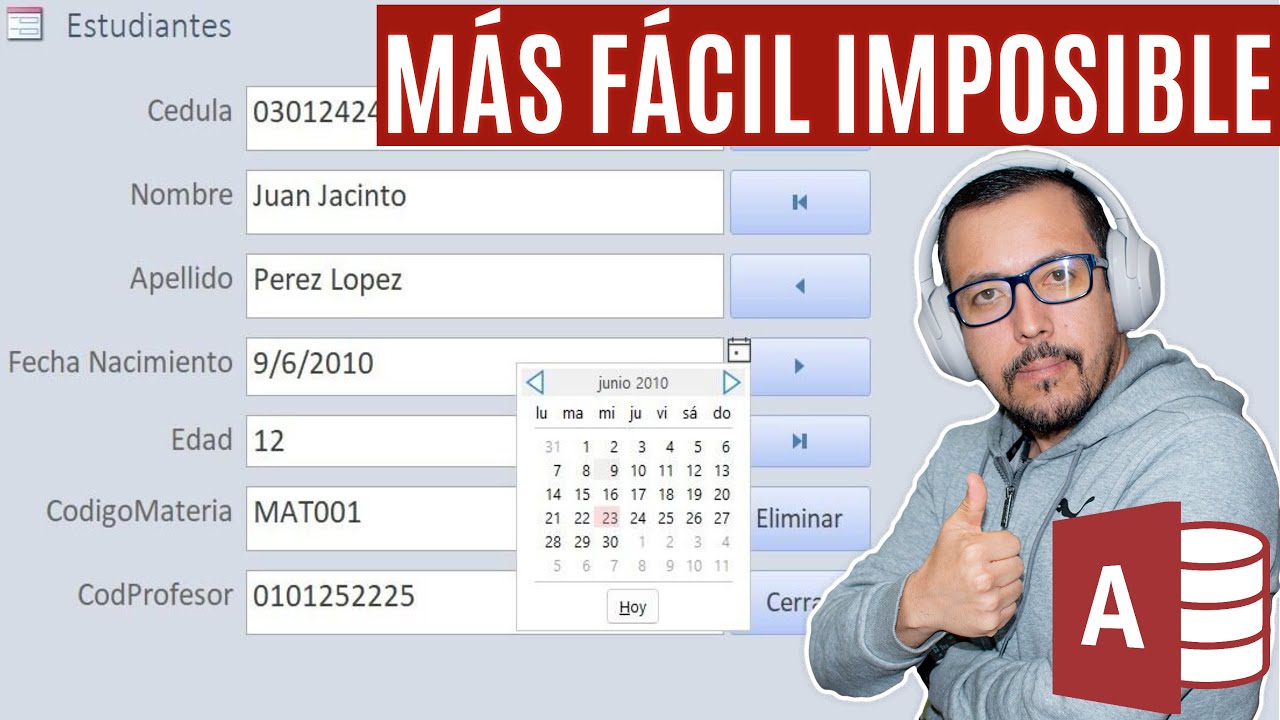 Como crear un FORMULARIO DE INGRESO DE DATOS en ACCESS en pocos minutos.