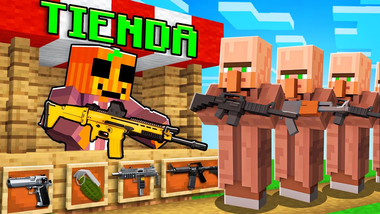 Abrí una TIENDA de ARMAS REALES en Minecraft!