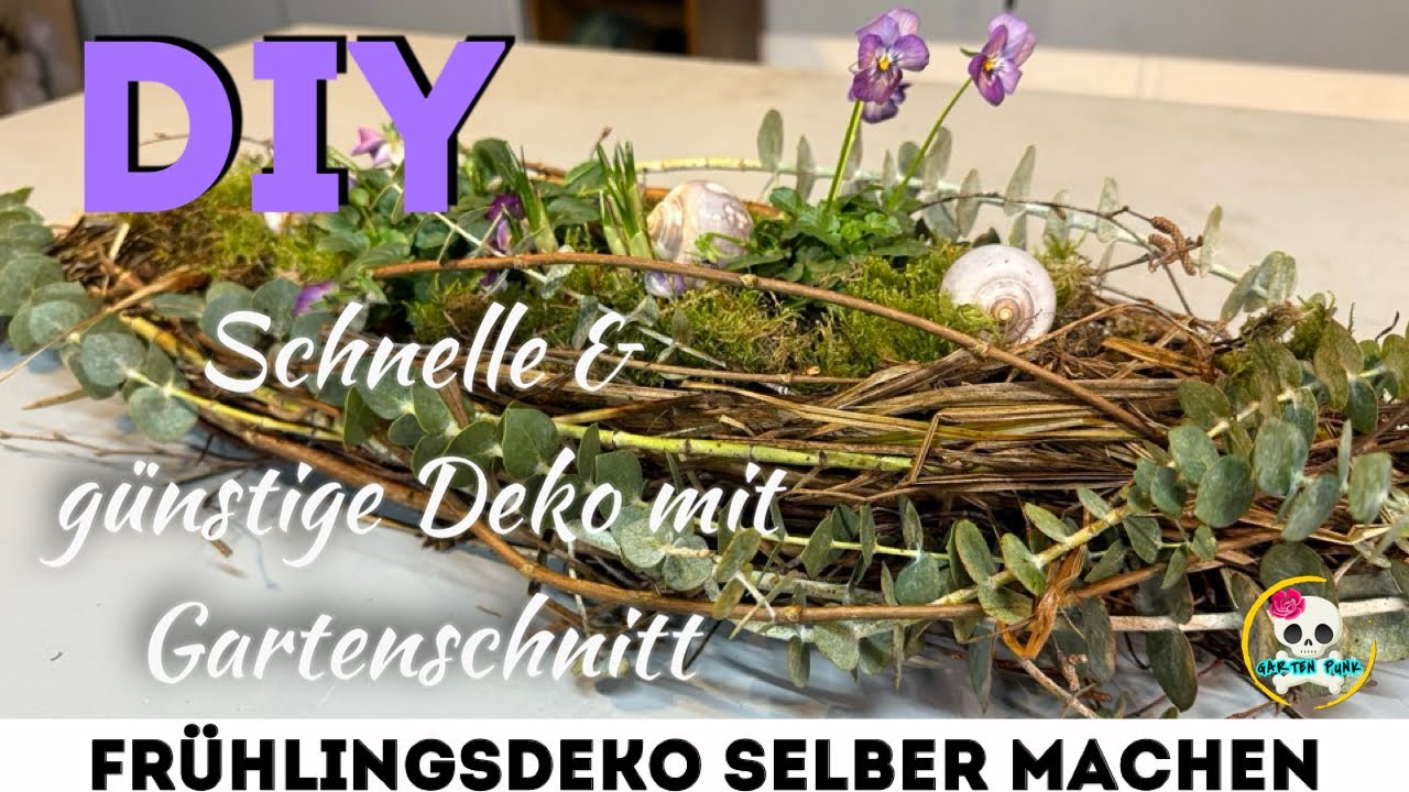 DIY - einfache Deko mit HORNVEILCHEN- Deko mit Hornveilchen - Frühlingsdeko selber machen