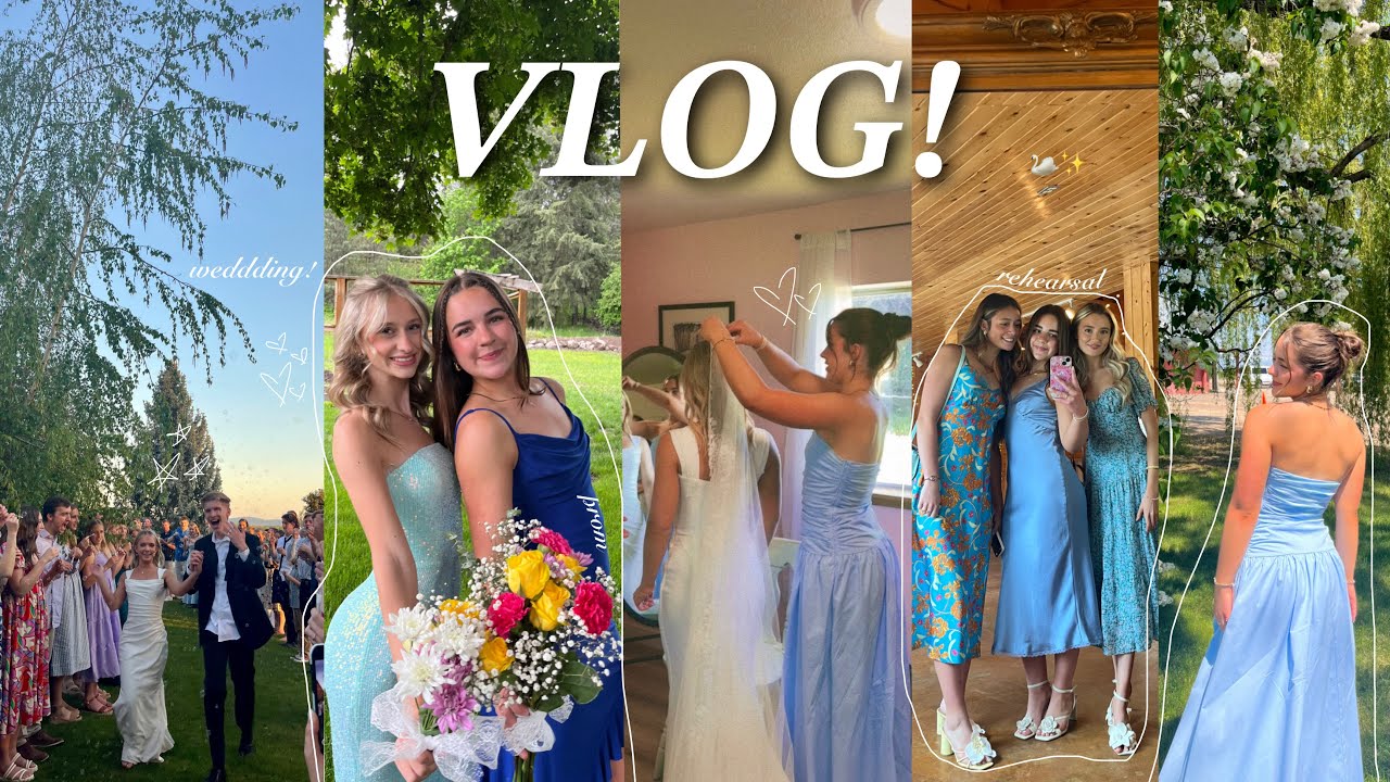 VLOG: senior prom, rehearsal dinner, wedding!!🦢✨🌷