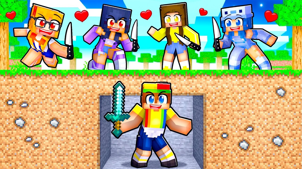 CRAZY FAN GIRL HUNTERS vs SPEEDRUNNER In Minecraft!