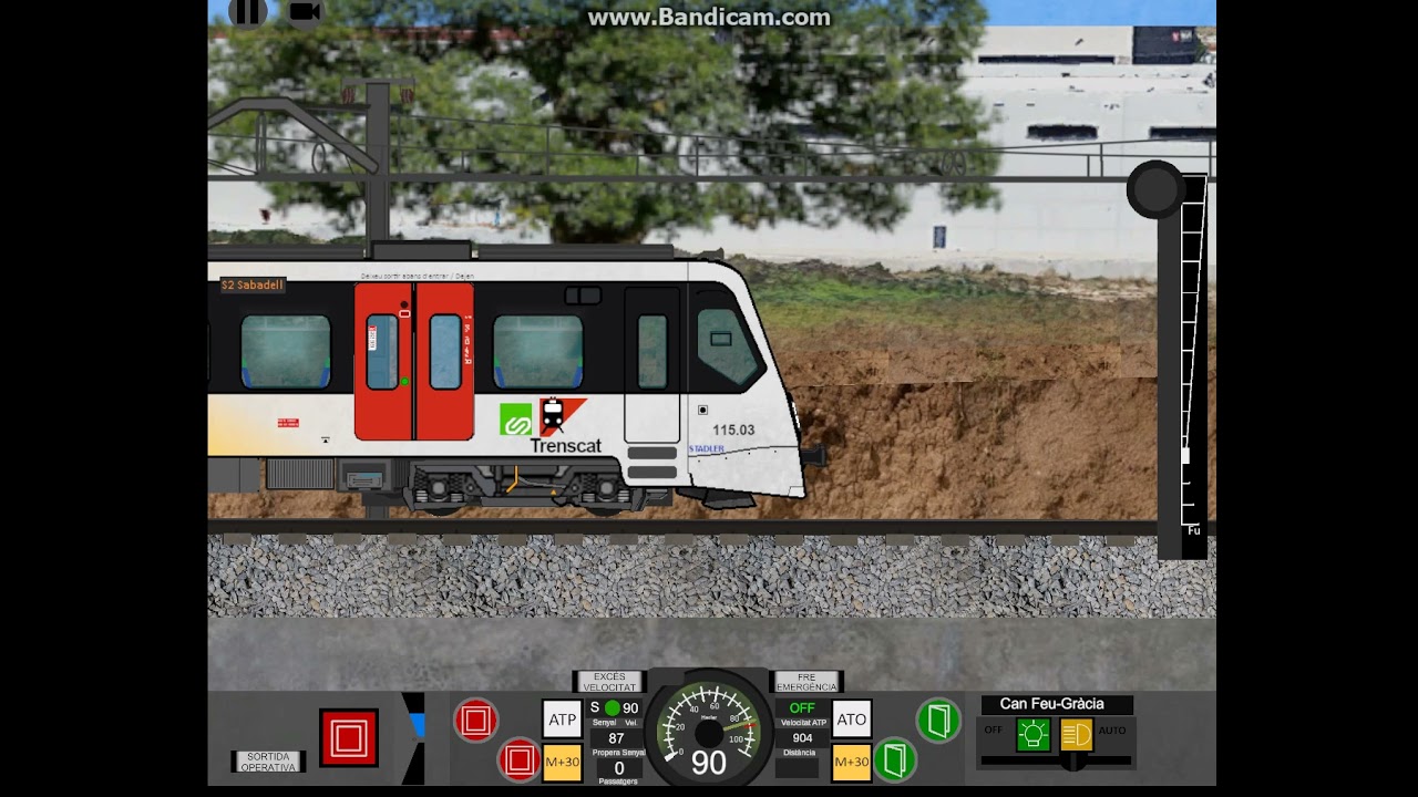 FGCSIM: UT 115 simulando en pruebas a Sabadell (parte 3 de 4)