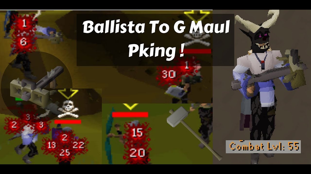 Low Level Bounty Hunter Pking - Ballista To G Maul - 55 Combat Destruction