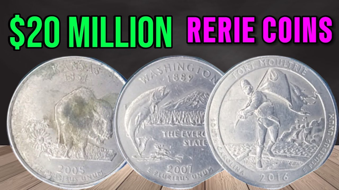 Top Rare Washington Quarters Worth BIG Money! Kansas 2005-D, Montana 2007-D & Fort Moultrie 2016-P