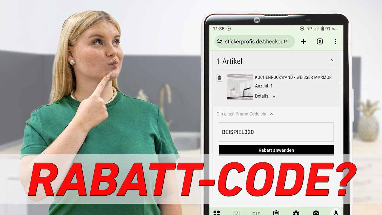 RABATT-CODE eingeben | Stickerprofis | FAQ Video