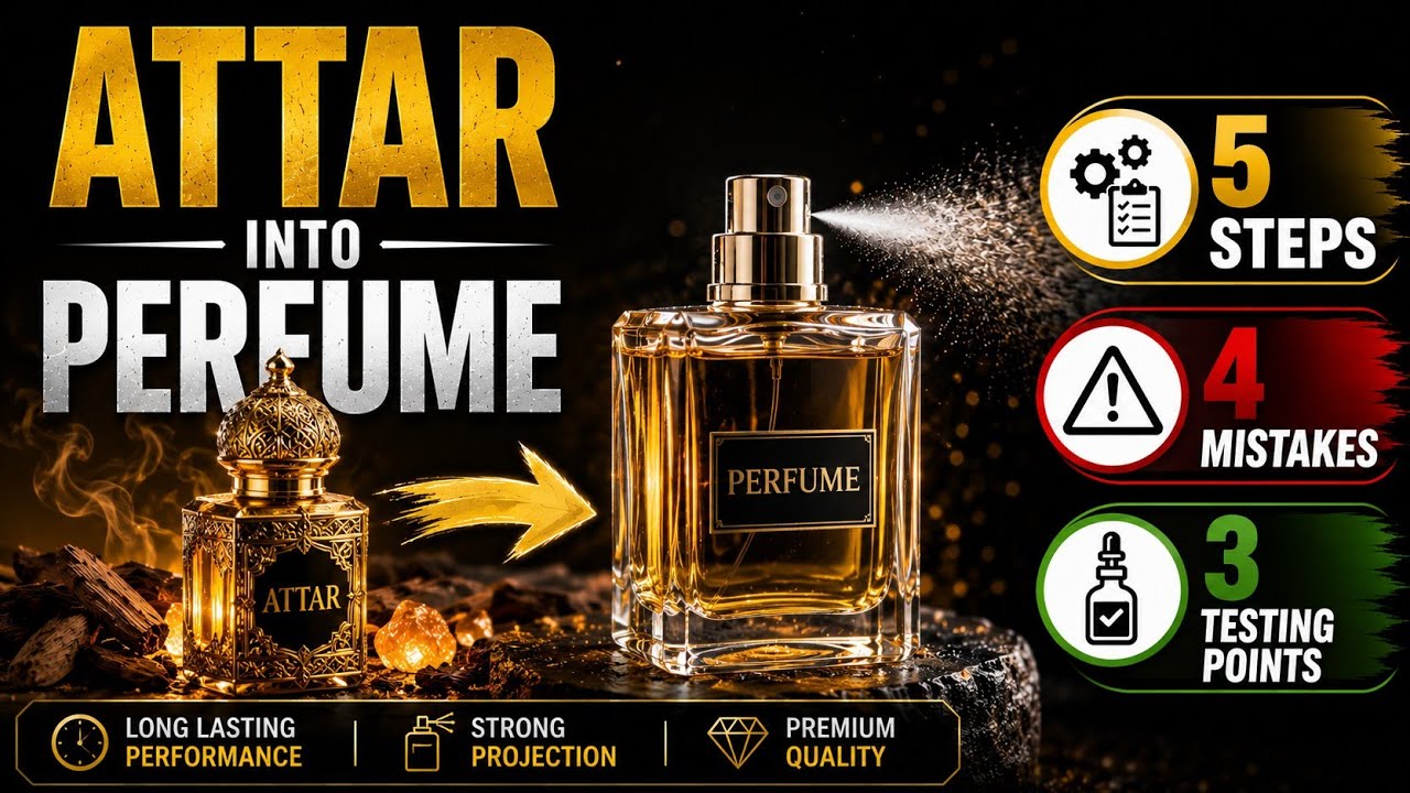 How To Make Perfume From Attar | Attar To Perfume Conversion Full Guide | Making 