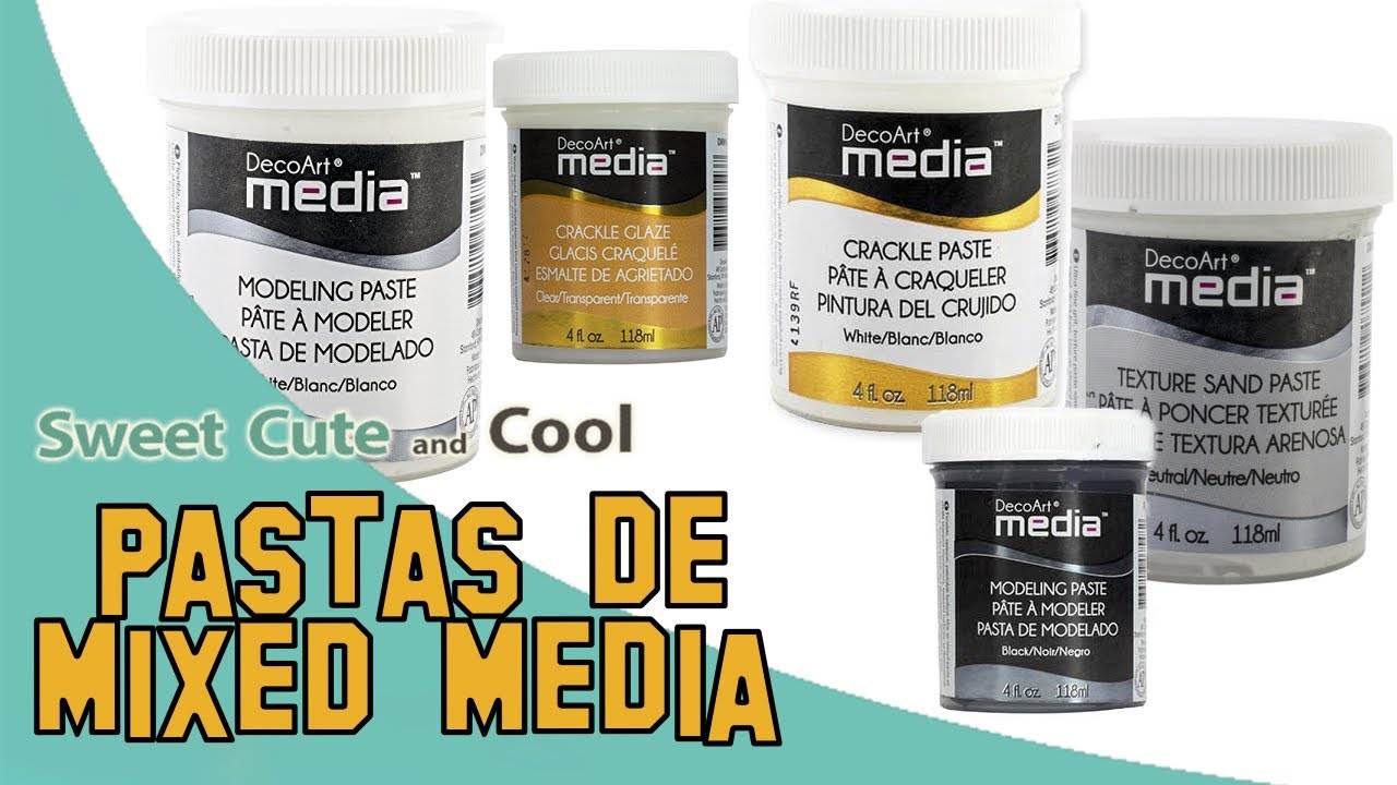 🌈Mix Media Para Principiantes #1 - Diferentes Pastas de Textura😊😊😊