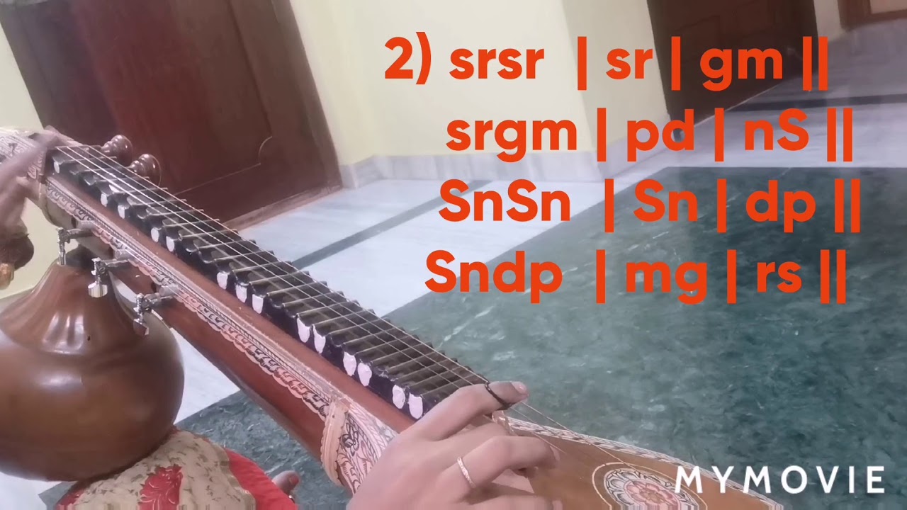 Basic Lessons in veena | Sarali Swaras part - 1 | Veena | Vainika Charumathi