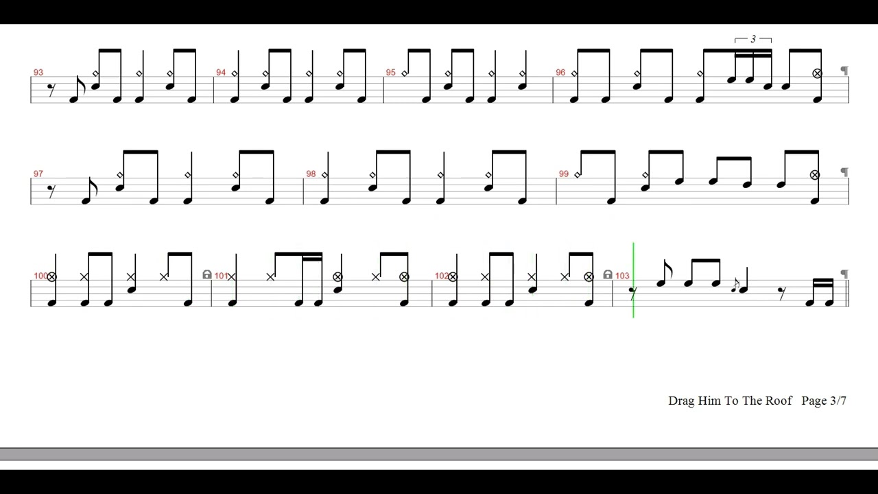 Toto-Drag Him To The Roof | Drum Score, Drum Sheet Music