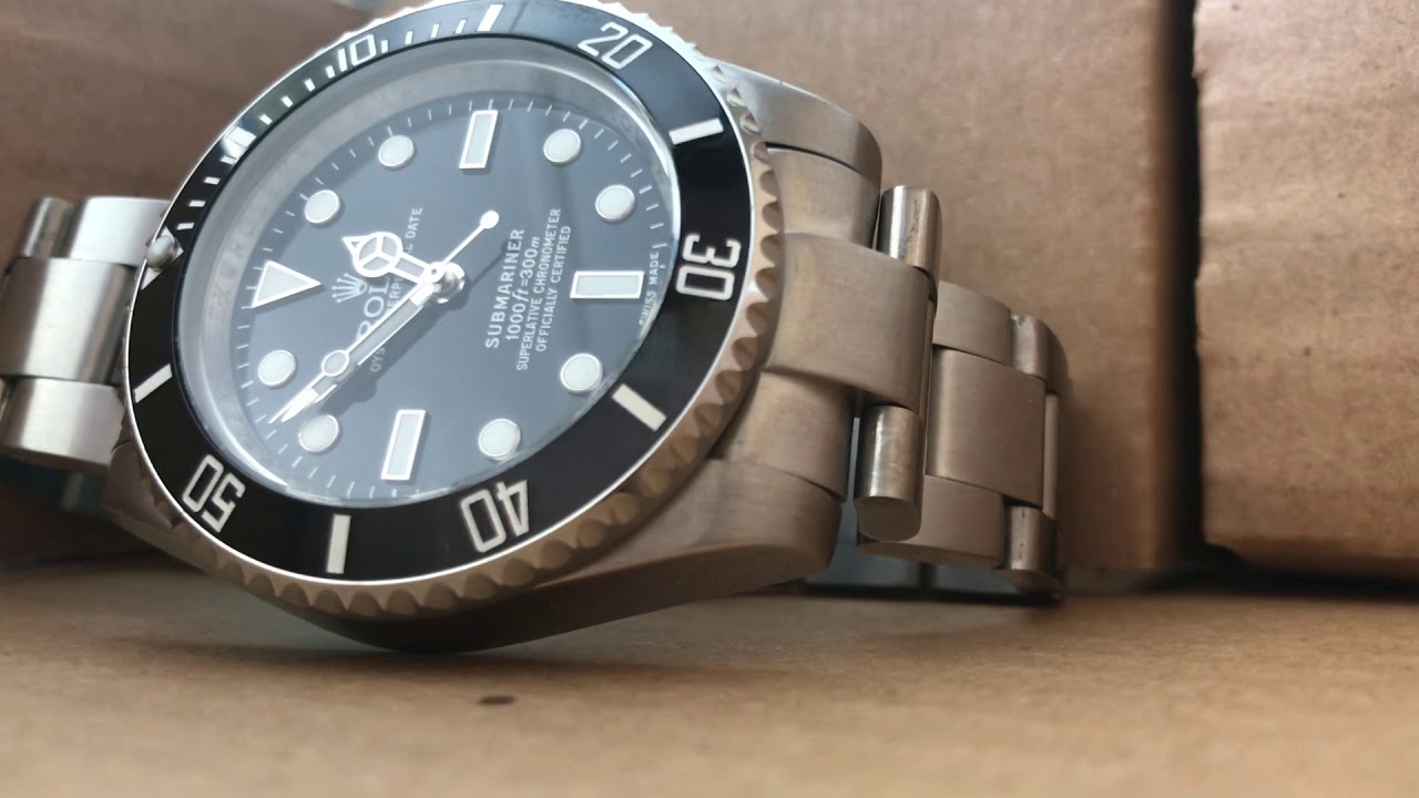 Submariner U1 replica Lume test and size 41mm measured