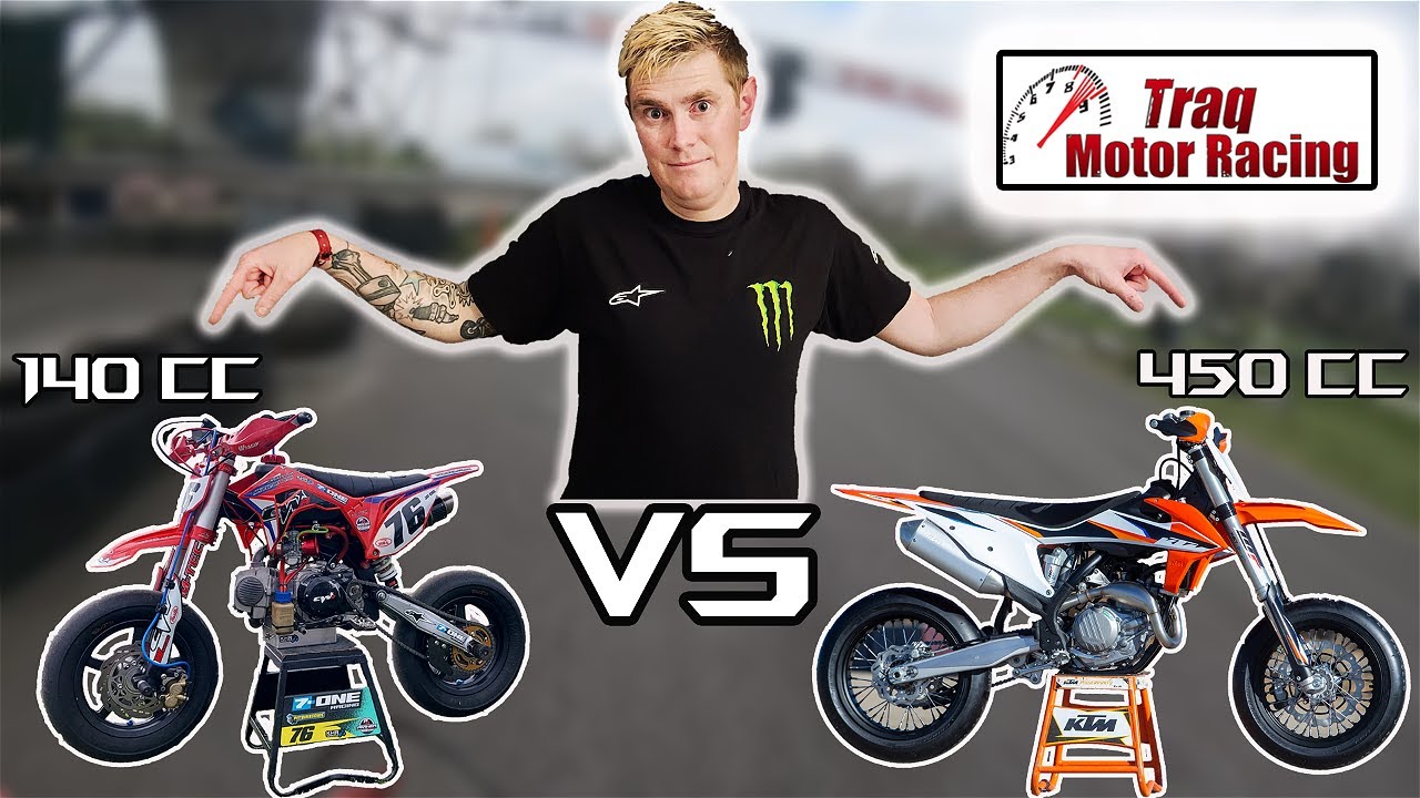 Pit bike vs KTM 450 *** Traq Motor Racing track review *** #pitbike #pitbikesupermoto