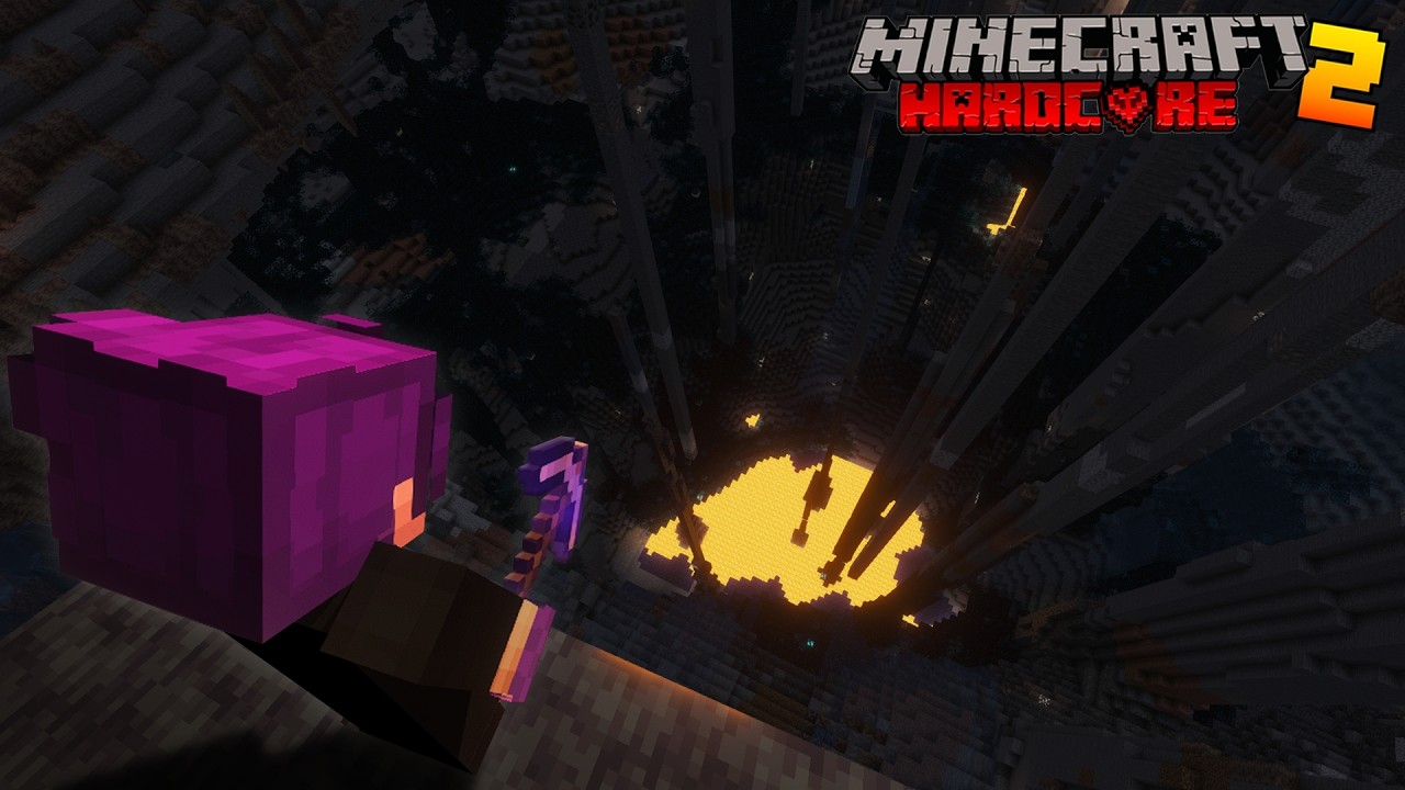 Я нашёл самую безумную пещеру в хардкорном Minecraft…