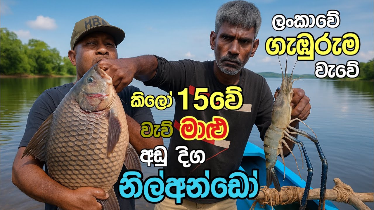 පාන්දරම ලංකාවේ ගැඹුරුම වැවට බැහැල අල්ලපු නිල් අන්ඩෝ| කිලෝ 15වේ වැව් මාළු ​#fishingvideo #fishing 
