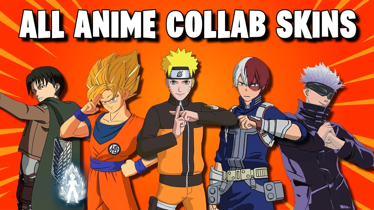 ALL Anime Collab Skins in Fortnite Showcase!