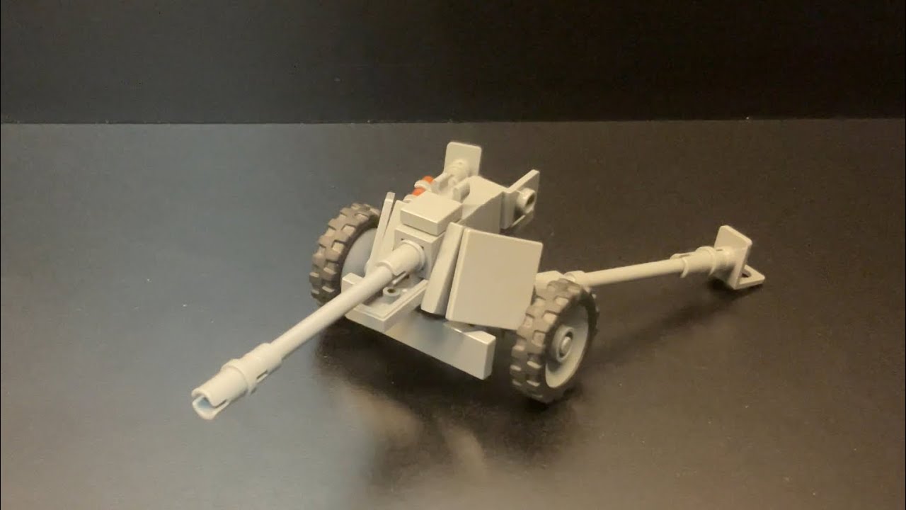 Lego German pak-40 tutorial !uses brickarms parts!