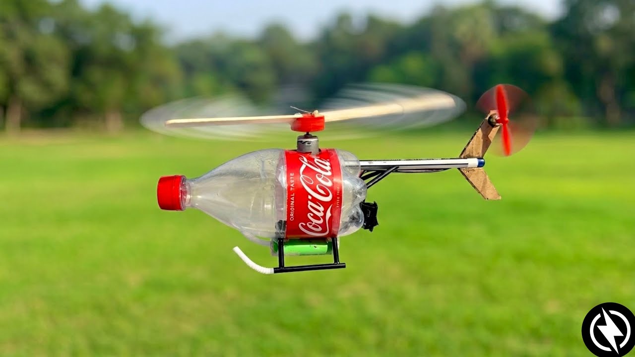 HOW TO MAKE FLYING HELICOPTER USING PLASTIC BOTTLES | DIY HELICOPTER 