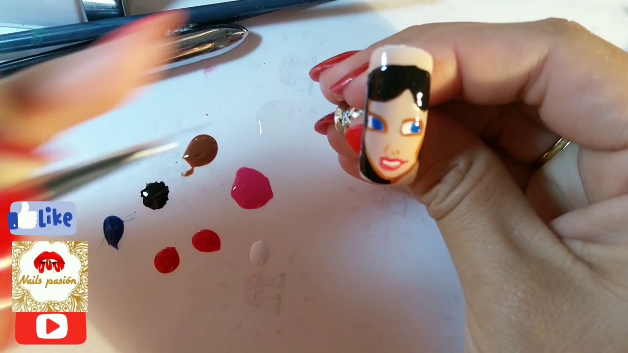 Cómo dibujo a Blancanieves (3d) con esmaltes permanentes