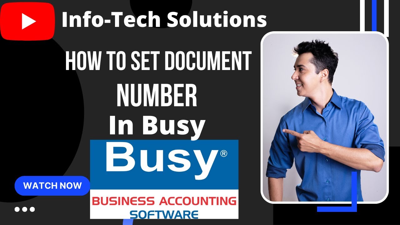 How to set document number in Busy Accounting software | Voucher numbering in busy software