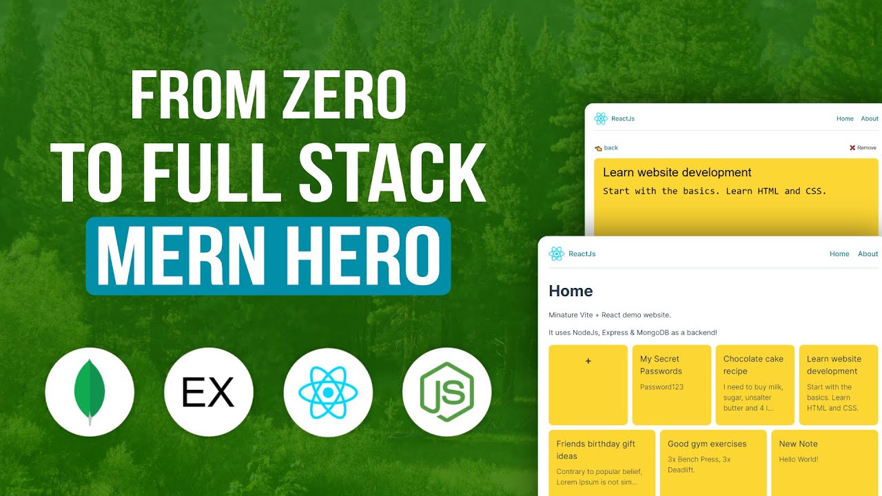 MERN Stack Crash Course (MongoDB, Express, React, NodeJs)