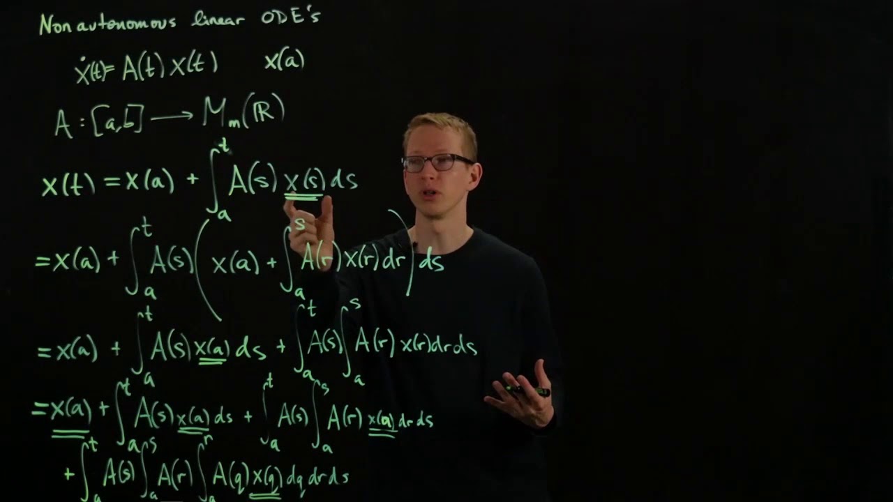 Analysis II Lecture 18 Part 3 non-autonomous linear ordinary differential equations