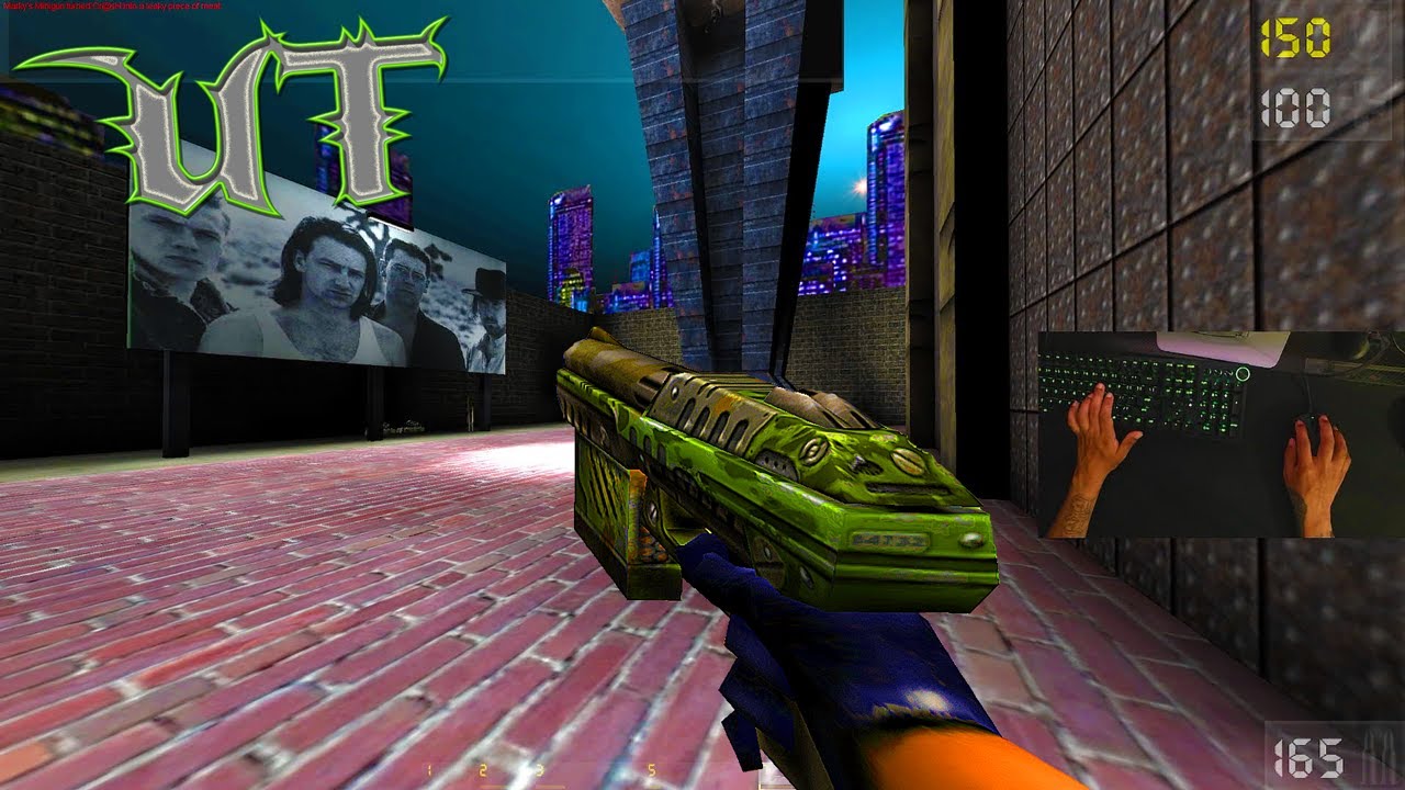 Playing in the UT99 Cinimatic Intro Map! Ureal Tournament Deathmatch Online Gameplay