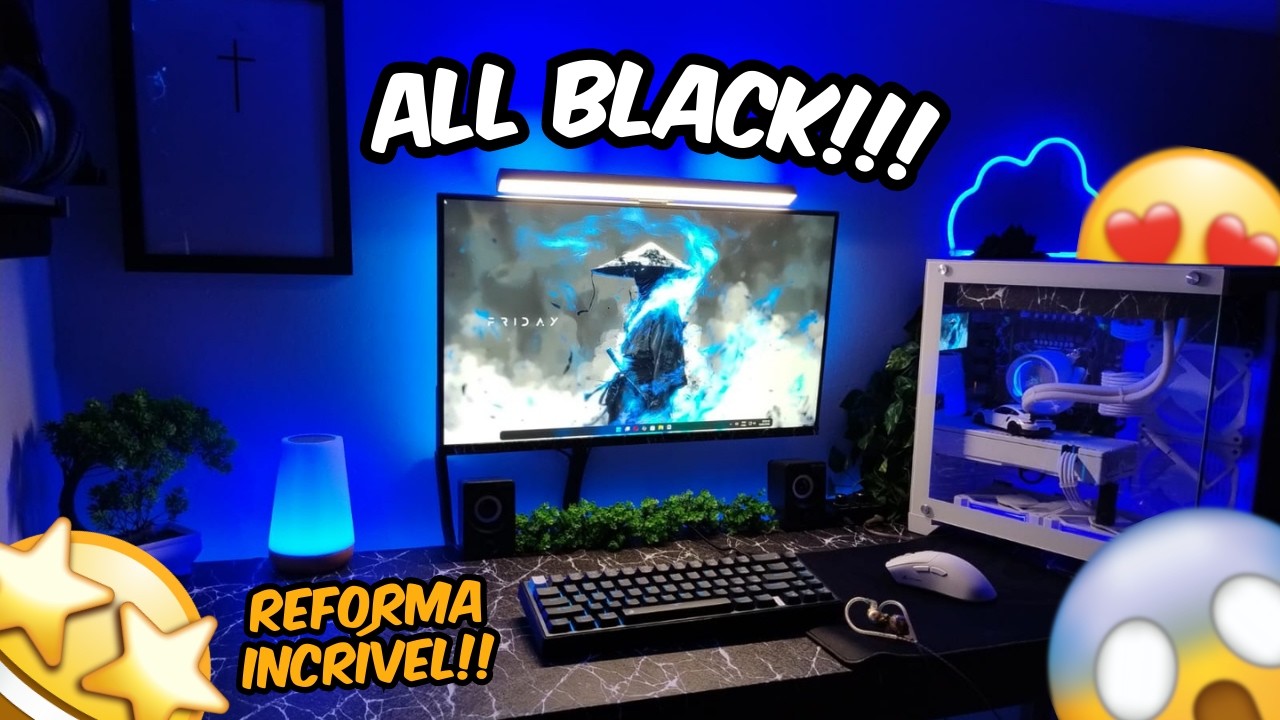 Transformando o SETUP de FULL WHITE para ALL BLACK! - REFORMA + UPGRADE - EPI. #01