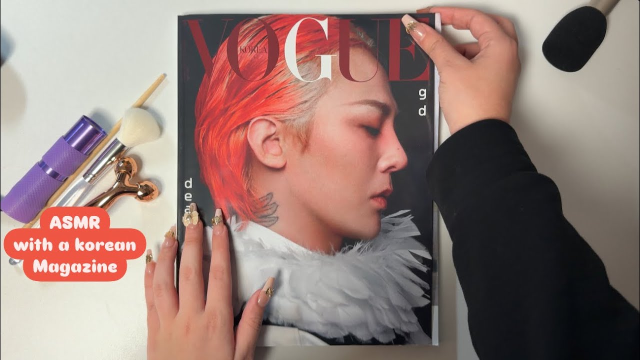 ASMR with Magazine | Tapping, Tracing, Page Flipping , Mouth Sounds 🎀