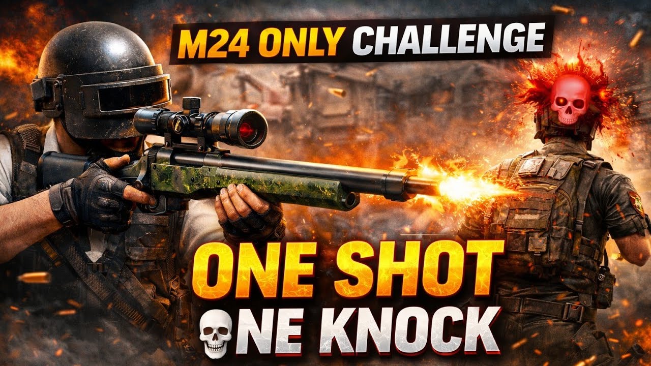 M24 Only Challenge – One Shot One Knock 💀#bgmi#bgmishorts#bgmigameplay#m24#m24challenge#sniper#snipe