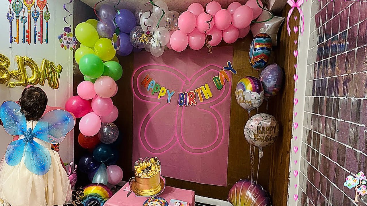 Идеи украшения дома на день рождения 🎉 | Идеи украшения на первый день рождения для девочек 2026
