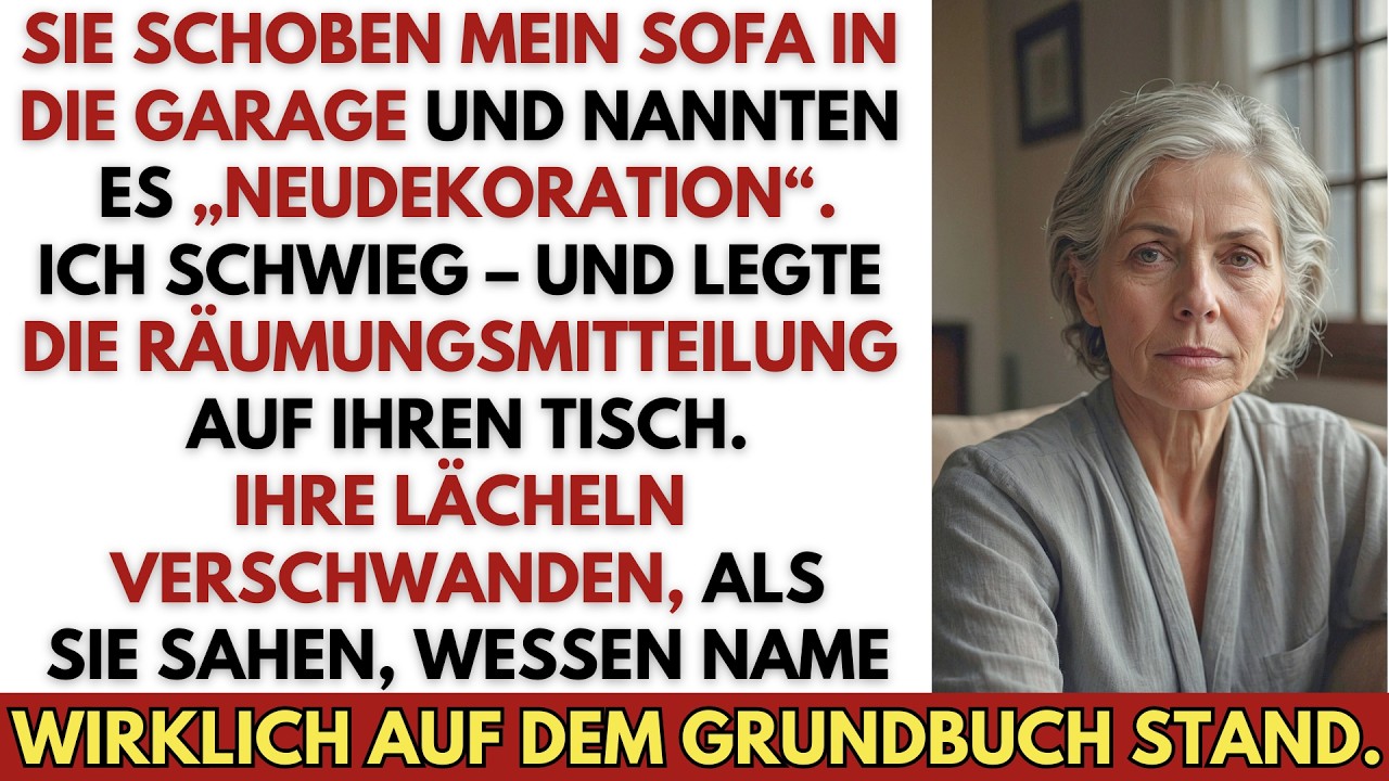 Sie stellten mein Sofa in die Garage – also gab ich ihnen die Räumungsmitteilung.