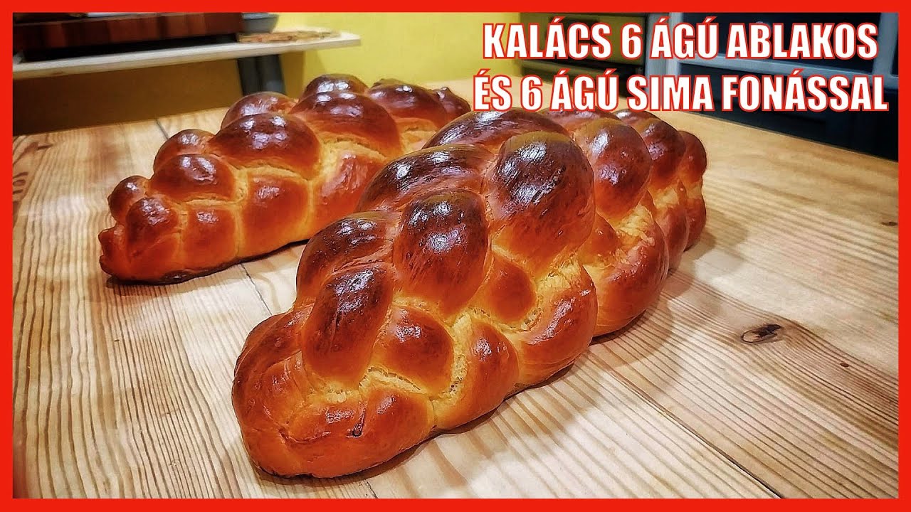 Fonott Kalács Húsvéti 6 ágú ablakos és 6 ágú sima fonással