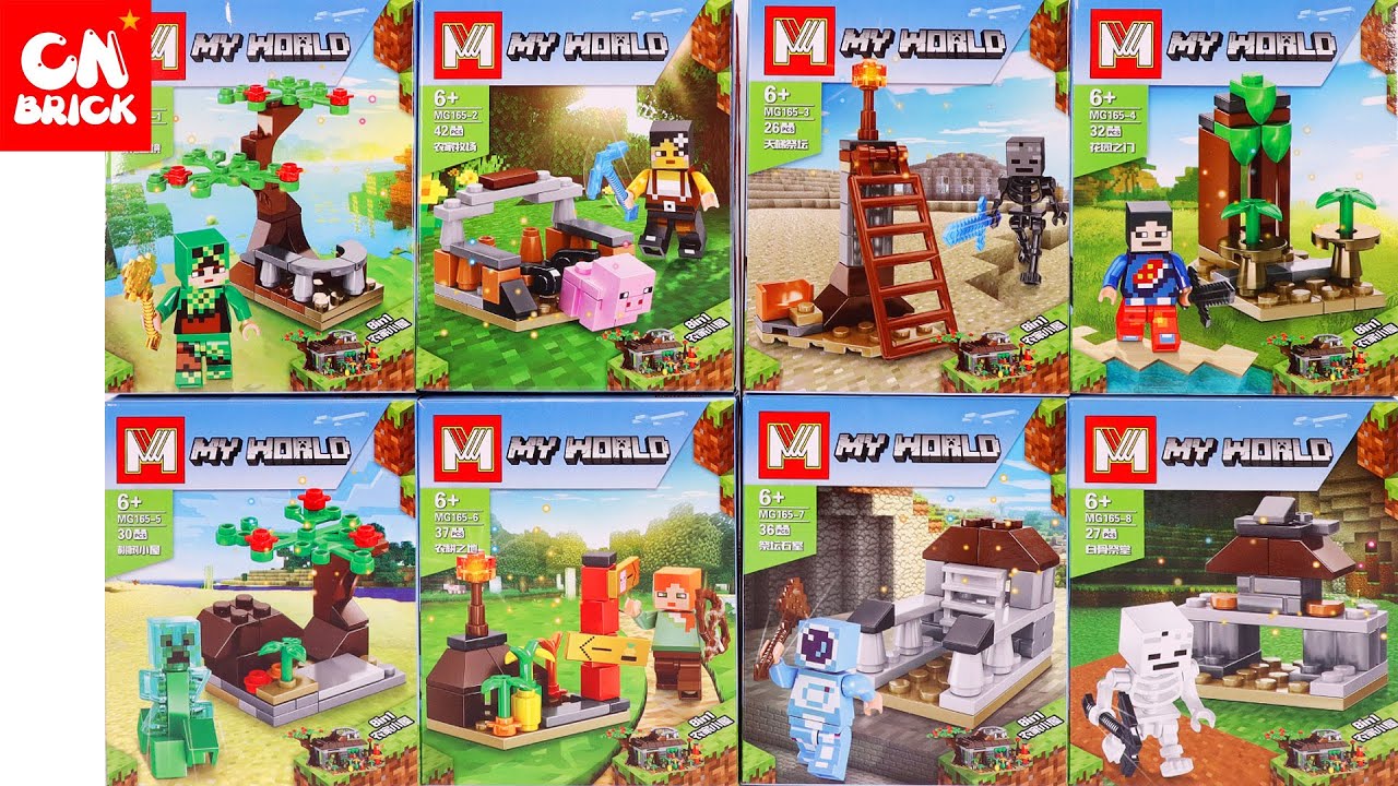 Unoffical LEGO MINECRAFT MINIFIGURES SET 8 IN 1 MG165 UNOFFICAL LEGO SPEED BUILD