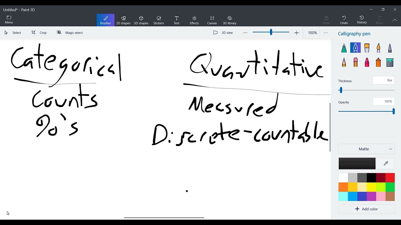 Categorical and Quantitative Data How to