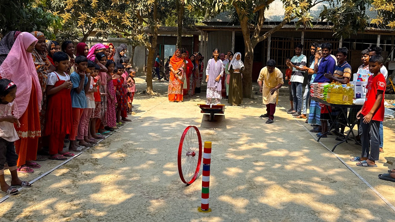 One Perfect Roll Can Change Everything!Watch the Exciting Bicycle Ring Challenge to Break the Tower.