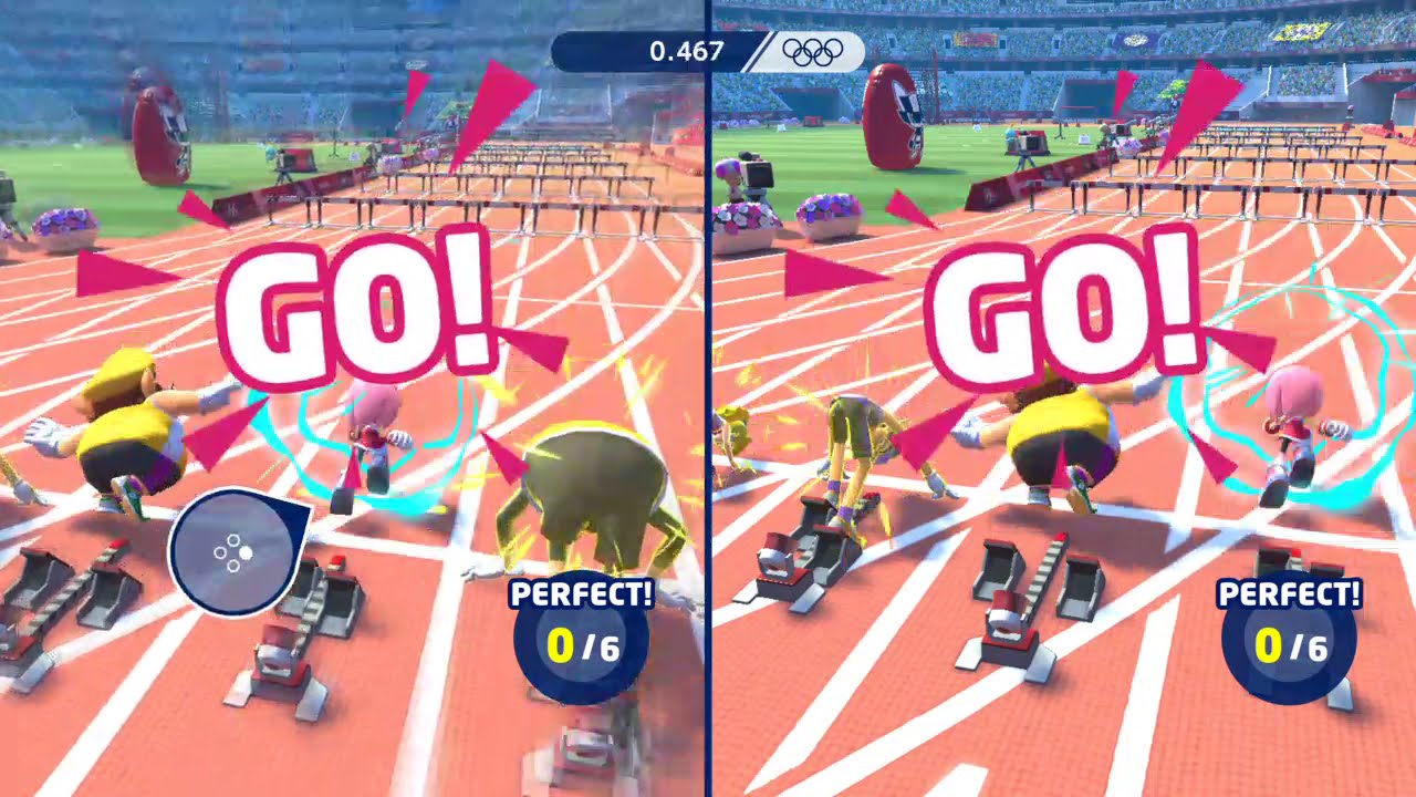 Mario & Sonic at Olympic 2020:Game play(2 Players)