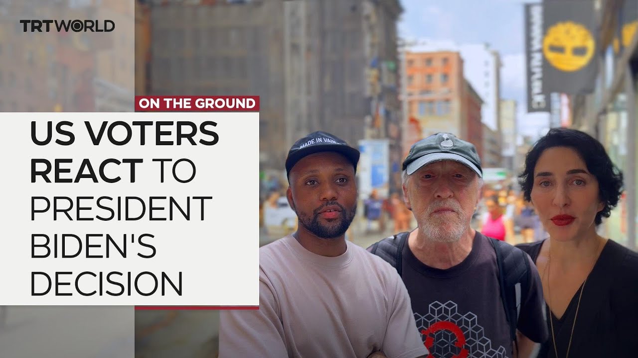 US voters react to President Biden&rsquo;s decision to step down from candidacy