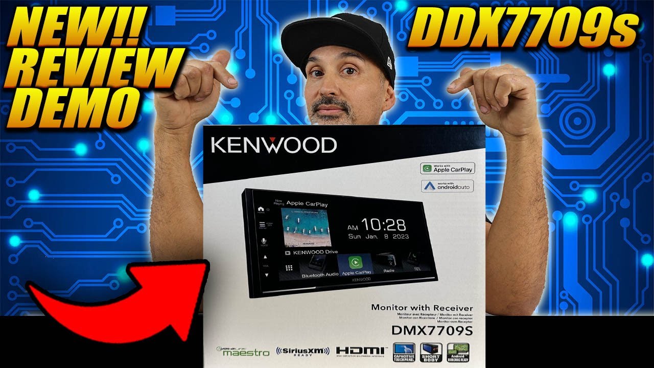 Автомобильная стереосистема Kenwood DDX7709S с Apple CarPay и Android Auto, а также входом HDMI. ...