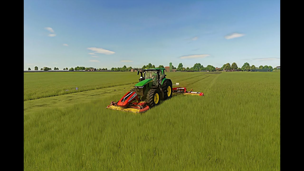 Mowing meadows / john deere 7r 350/pottinger novacat a10 cross flow/FS25