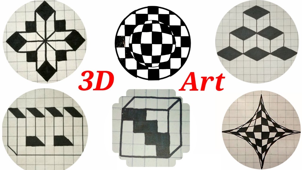Easy Drawing Tricks on Graph Paper || 3d Drawing Easy || #3dDrawing for Begginers || AT Drawing Art