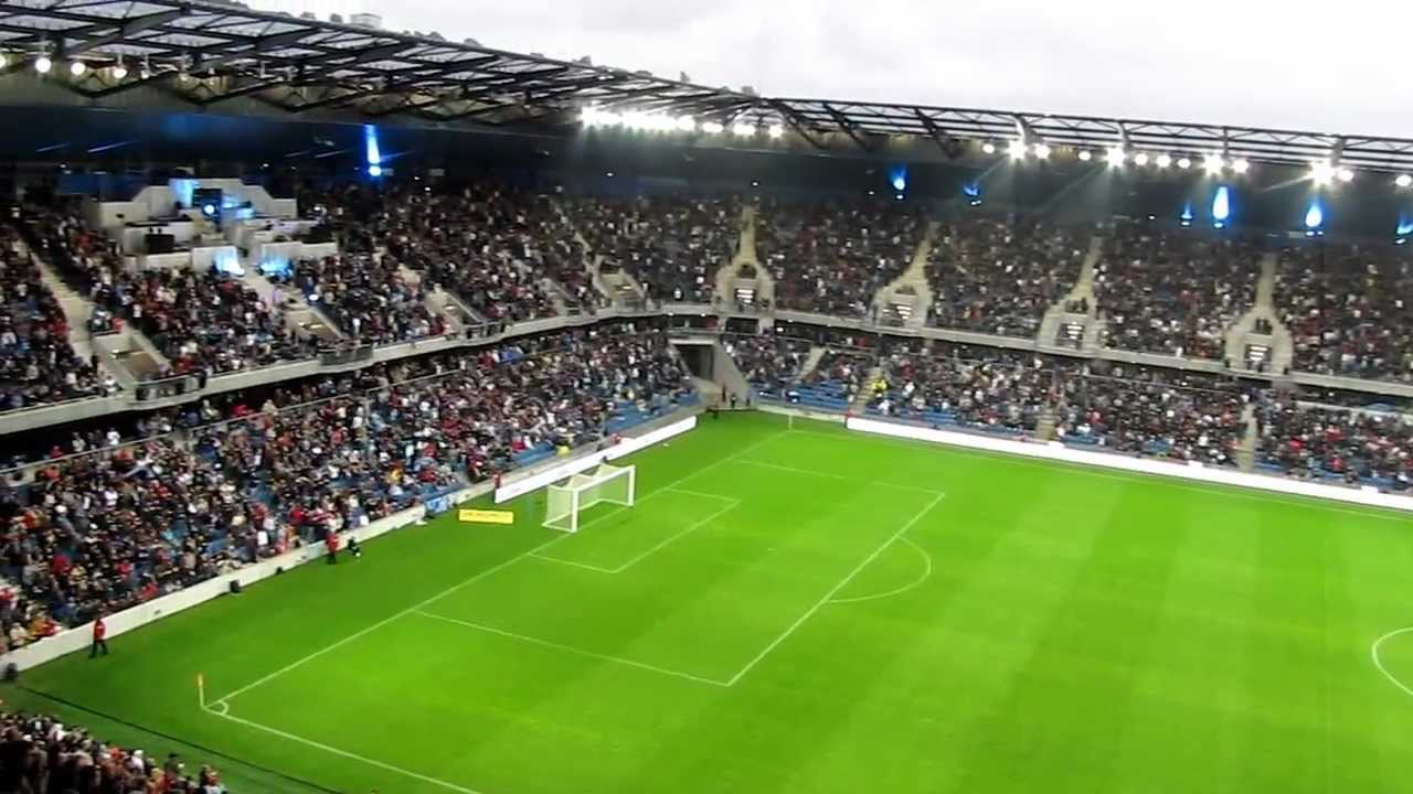 Inauguration du stade Océane, au Havre : l'entrée des joueurs