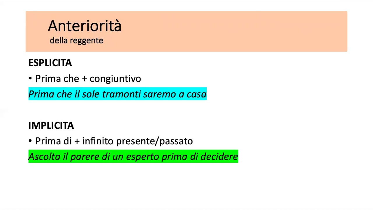 Subordinata temporale prof ssa Felicia Campanaro