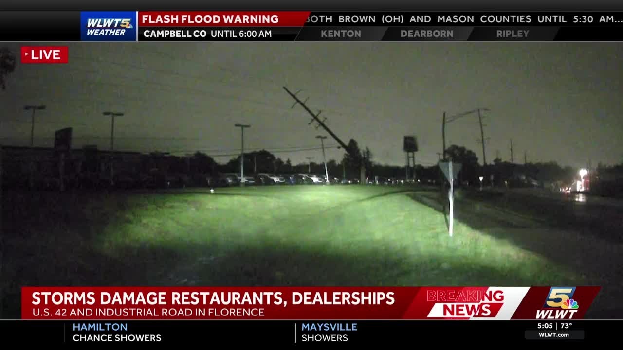 Heavy damage reported in Florence after overnight storms target Greater Cincinnati