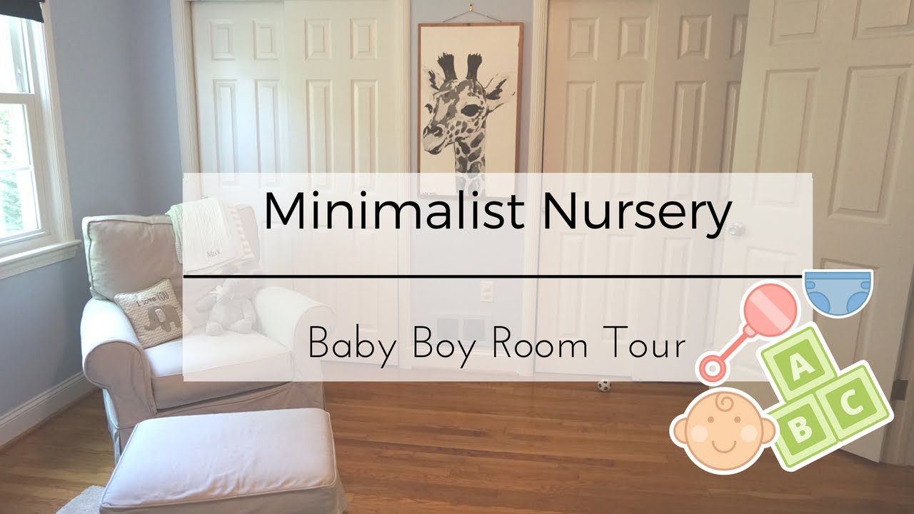 Minimalist Nursery Room Tour - Baby Boy Blue Nursery Ideas
