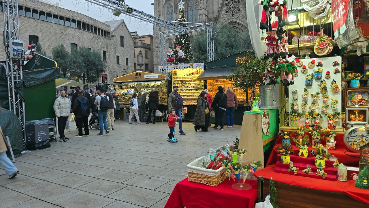 Christmas Village 2025  in the downtown of Barcelona, Spain. 